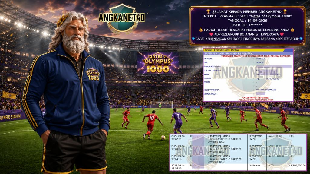 ANGKANET4D JACKPOT PRAGMATIC SLOT โGates of Olympus 1000โ Rp 44.300.000,- LUNAS