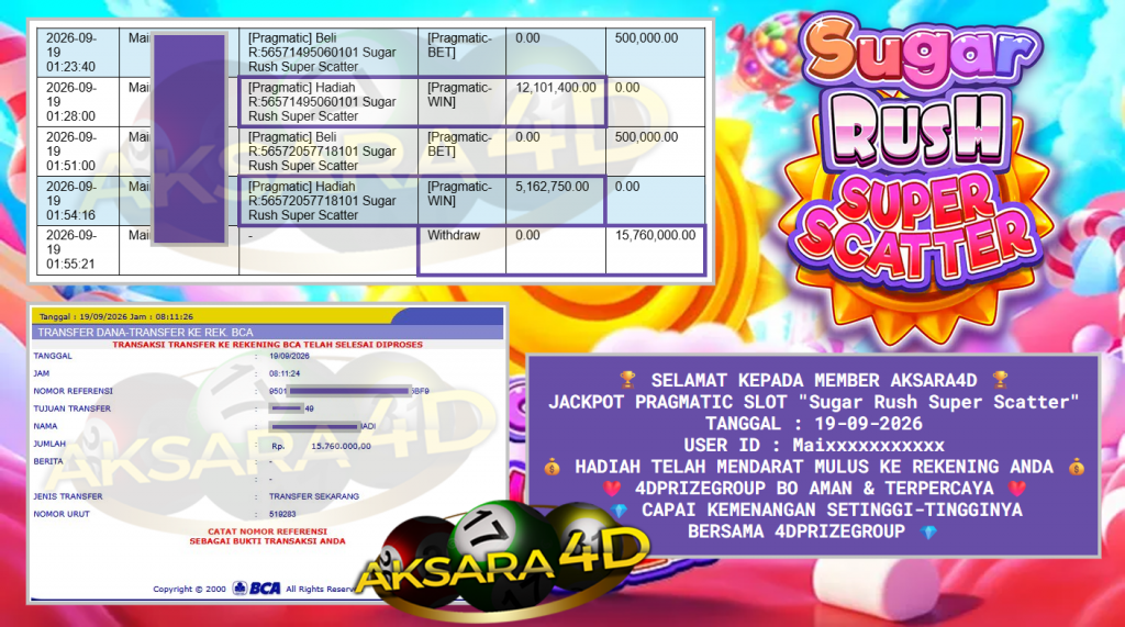 AKSARA4D JACKPOT PRAGMATIC SLOT “Starlight Princess 1000” Rp15.760.000,- LUNAS