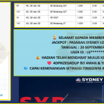 SHIO88 JACKPOT SYDNEY LOTTO “0027”‎‏‏‎ Rp16.500.000,- LUNAS