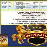 INDOVEGAS4D JACKPOT PRAGMATIC SLOT ”Gates of Olympus 1000” Rp13.000.000,- LUNAS