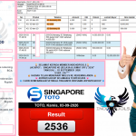 INDO4DPOOLS JACKPOT SINGAPORE 4D (SELASA & JUMAT OFF) “2536”‎‏‏‎ Rp12.000.000,- LUNAS
