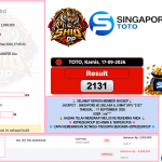 SHIO4DP JACKPOT SINGAPORE 4D (SELASA & JUMAT OFF) “2131”ββββ Rp2.000.000,- LUNAS